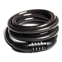 Trava Anti Furto CADEADO  COM CHAVE ASPIRAL ESPECIAL 1,5MT X12MM 8457