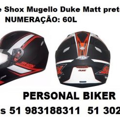 Capacete Shox Mugello Duke Matt preto laranja