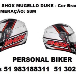 Capacete Shox Mugello Duke branco laranja