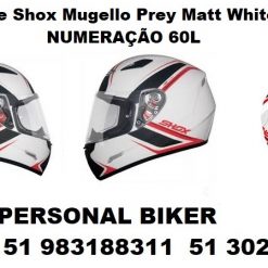 Capacete Shox Mugello Prey Matt branco