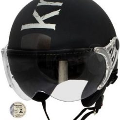 Capacete Kraft Plus Preto Fosco Prata Tam. 58