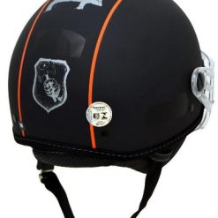 Capacete Kraft Plus Preto Fosco / Laranja Tam. 58