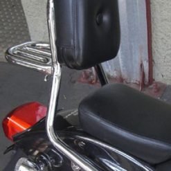 Sissy-bar cromado com bagageiro